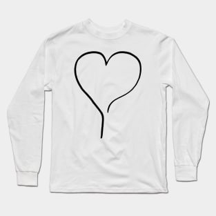 My Heart on the right line  - Oneliner Long Sleeve T-Shirt